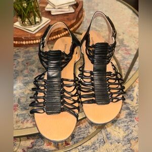 BareTraps Black Strappy Sandals